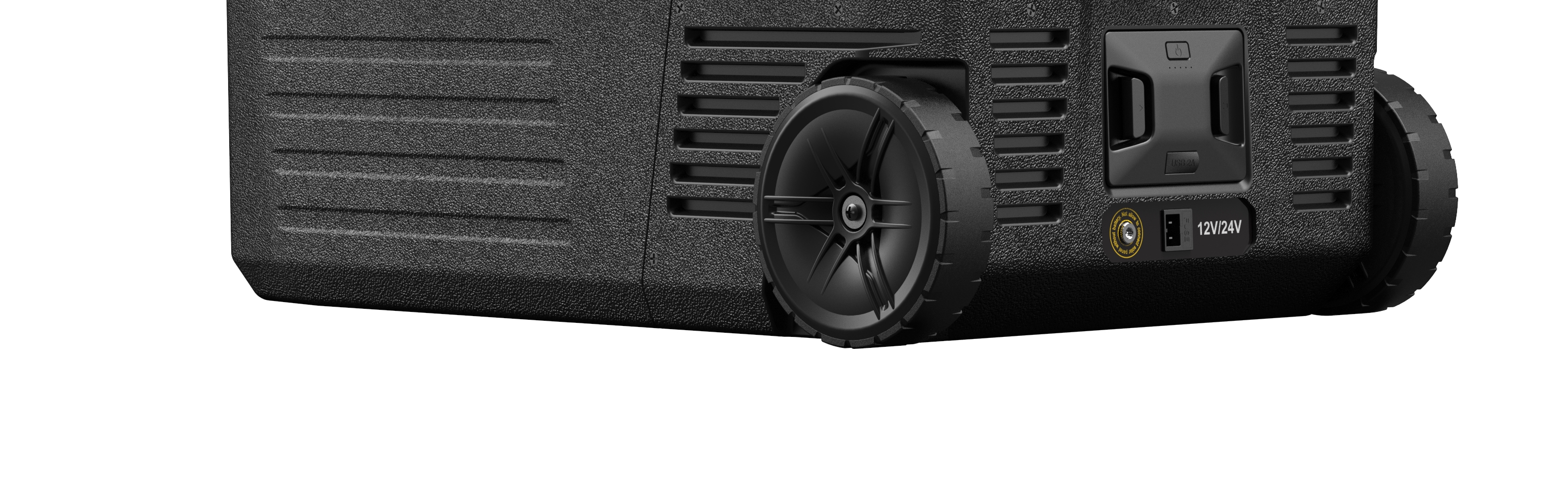 M Series rubber-wrapped wheel detail